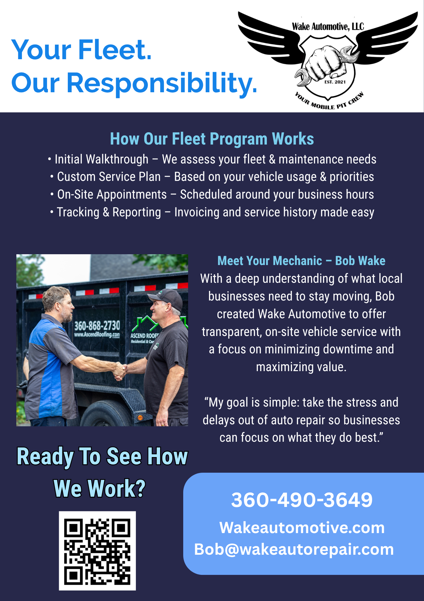 Local business information flyer
