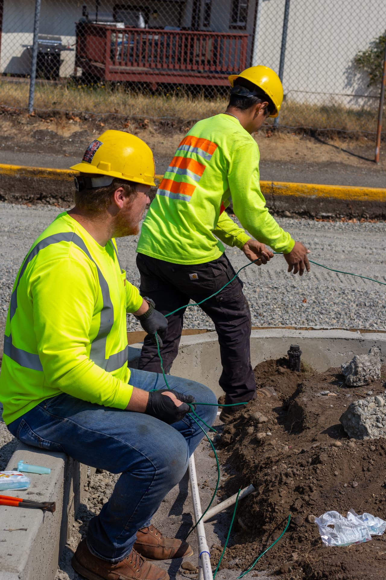 JIT crew completing underground utility work