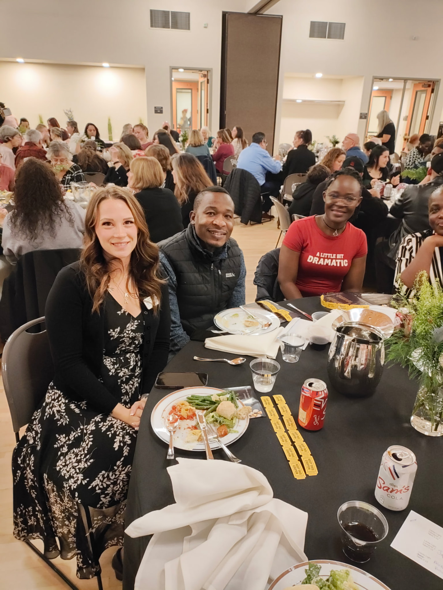 At a community dinner event around Olympia